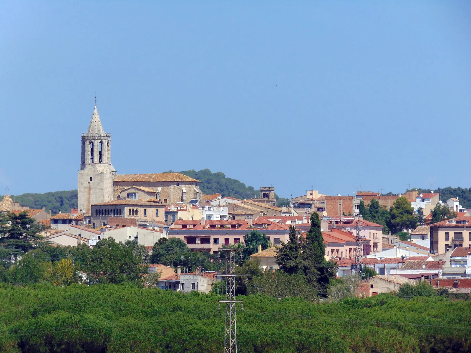 Vista de Cassà de la Selva (Girona), en la comarca del Gironès