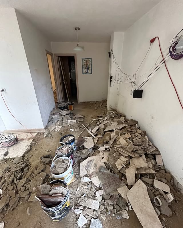 Suelo antes, en obra